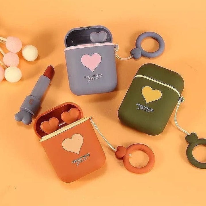 Heng Fang Airpods Lipsticks, 2 Colors Long Lasting Lipsticks, Cute Waterproof Matte Lipsticks Heng Fang Airpods Lipsticks, 2 Colors Long Lasting Lipsticks, Cute Waterproof Matte Lipsticks